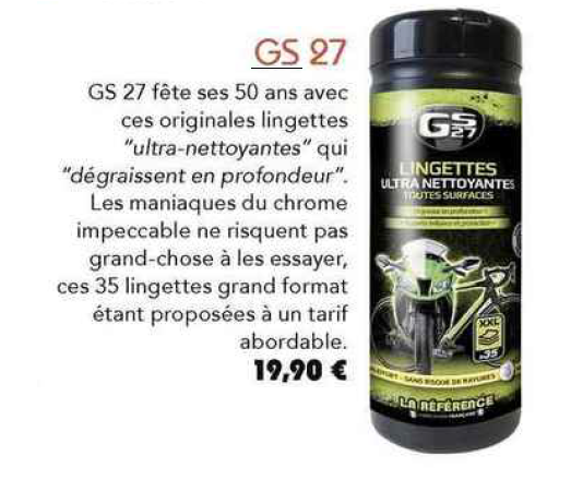 lingettes lavantes gs27 moto