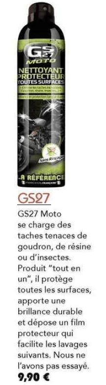 Nettoyant protecteur Moto GS27