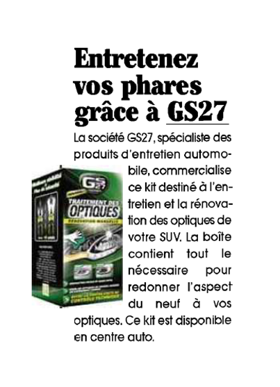 Rénover ses phares GS27