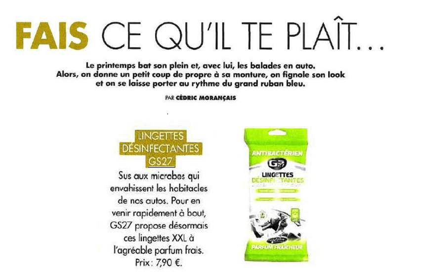 Lingettes désinfectantes GS27