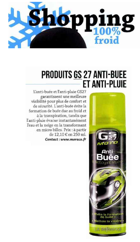 anti buée anti pluie gs27 moto